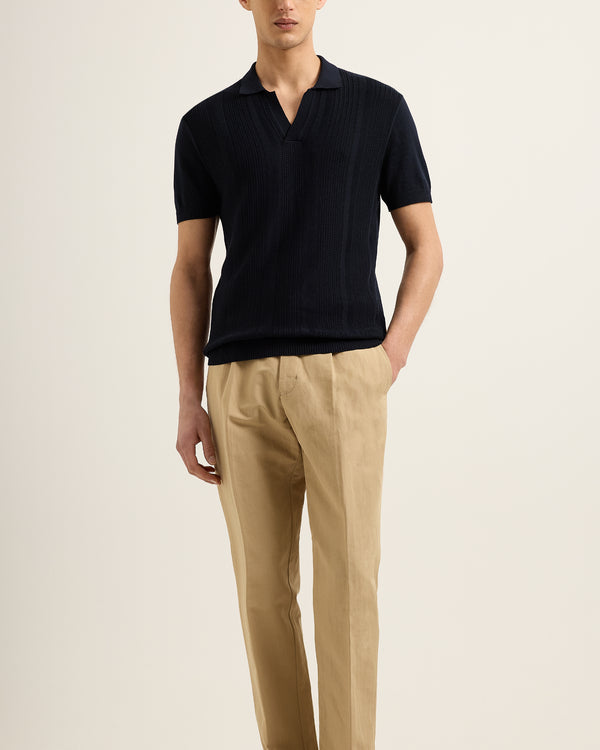 Orlebar Brown Orlebar Brown | Men's Tailored Fit Resort Collar Polo Shirt In Night Iris – ORLEBAR BROWN