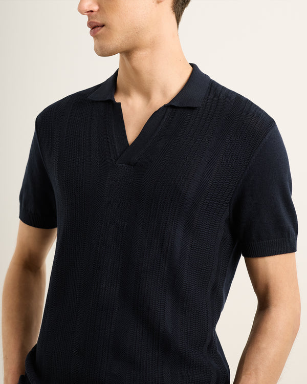 Orlebar Brown Orlebar Brown | Men's Tailored Fit Resort Collar Polo Shirt In Night Iris – ORLEBAR BROWN