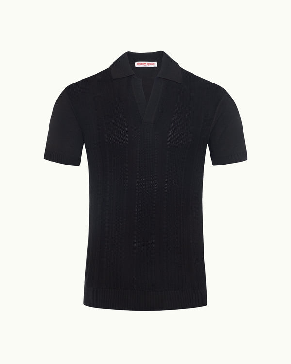 orlebar brown Orlebar Brown | Men's Tailored Fit Resort Collar Polo Shirt in Night Iris – ORLEBAR BROWN