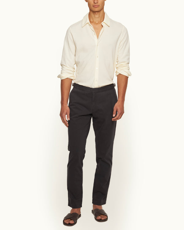 Orlebar Brown Orlebar Brown | Men's Tailored Fit Stretch-Cotton Chinos In Volcano Ash Grey – ORLEBAR BROWN