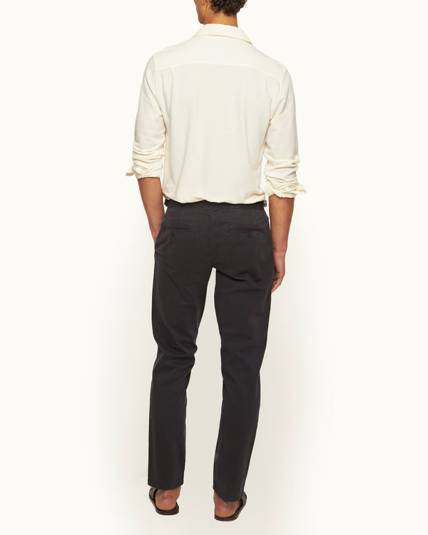 Orlebar Brown Orlebar Brown | Men's Tailored Fit Stretch-Cotton Chinos In Volcano Ash Grey – ORLEBAR BROWN