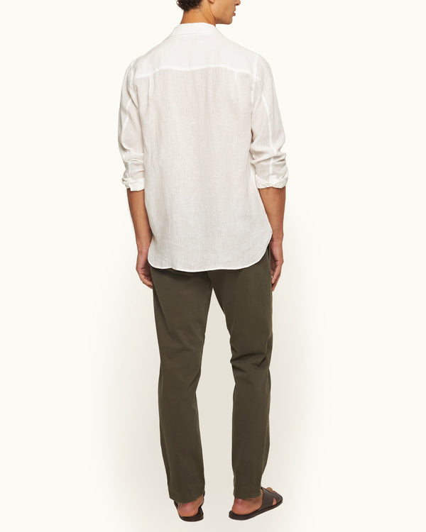 Orlebar Brown Orlebar Brown | Men's Tailored Fit Stretch-Cotton Chinos In Khaki Green – ORLEBAR BROWN