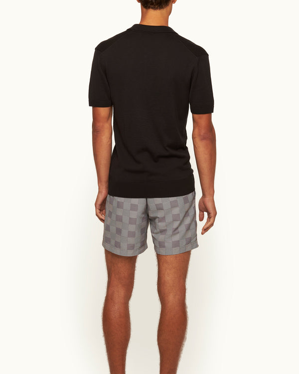 Orlebar Brown Orlebar Brown | Men's Tailored Fit Tie Stitch Polo Shirt In Black | 007 Gold Collection – ORLEBAR BROWN