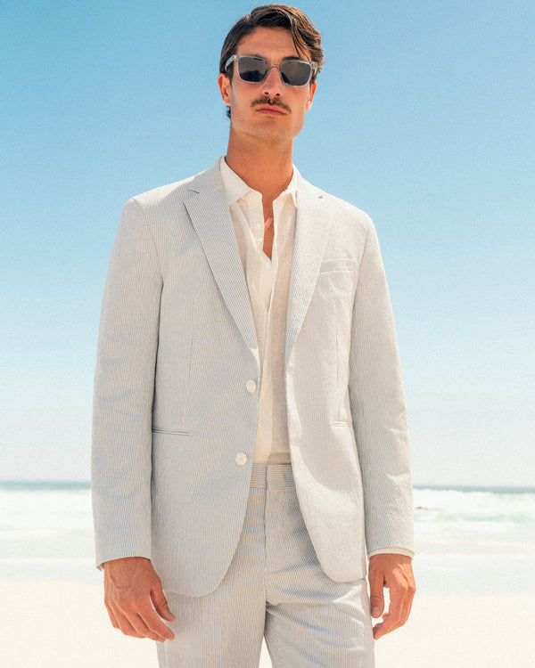 Orlebar Brown Orlebar Brown | Men's Tailored Fit Two-Button Italian Seersucker Blazer – ORLEBAR BROWN