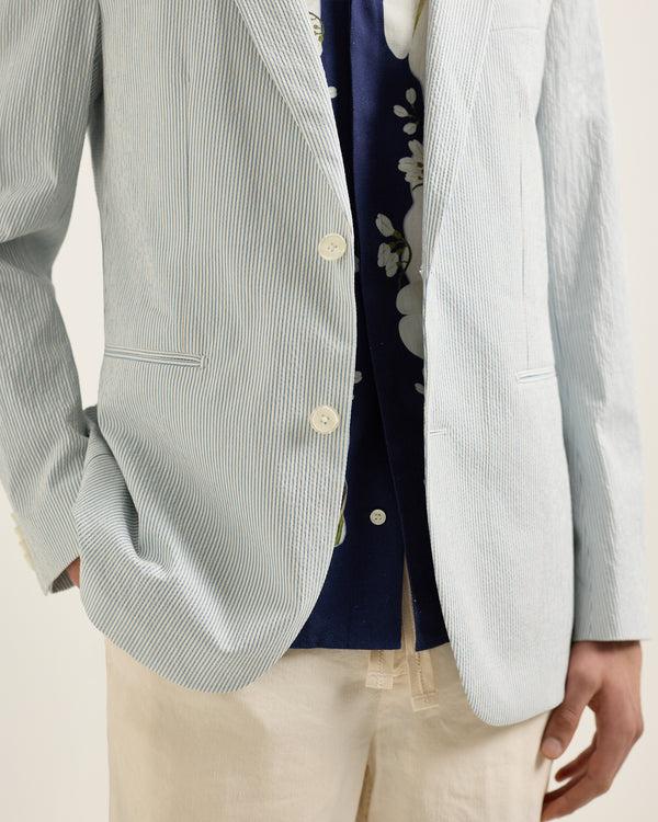 Orlebar Brown Orlebar Brown | Men's Tailored Fit Two-Button Italian Seersucker Blazer – ORLEBAR BROWN