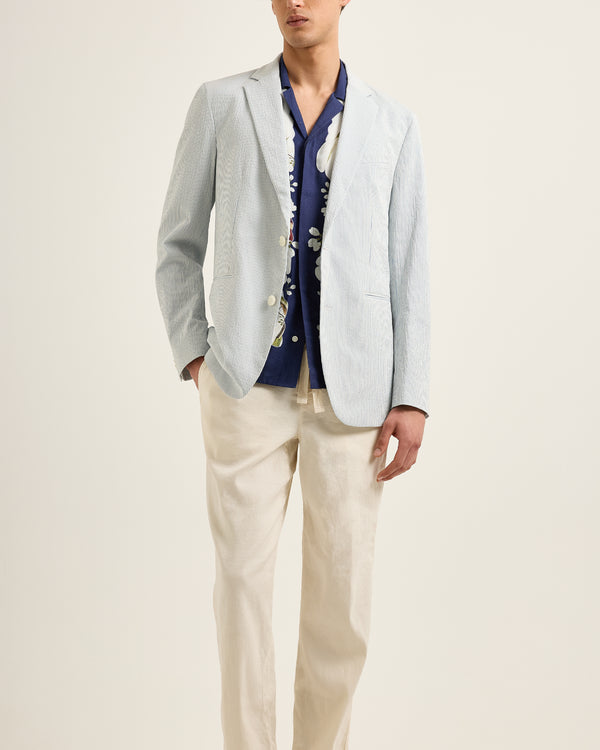 Orlebar Brown Orlebar Brown | Men's Tailored Fit Two-Button Italian Seersucker Blazer – ORLEBAR BROWN