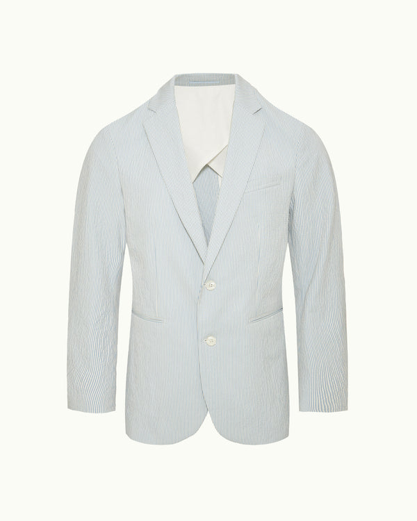 orlebar brown Orlebar Brown | Men's Tailored Fit Two-Button Italian Seersucker Blazer – ORLEBAR BROWN