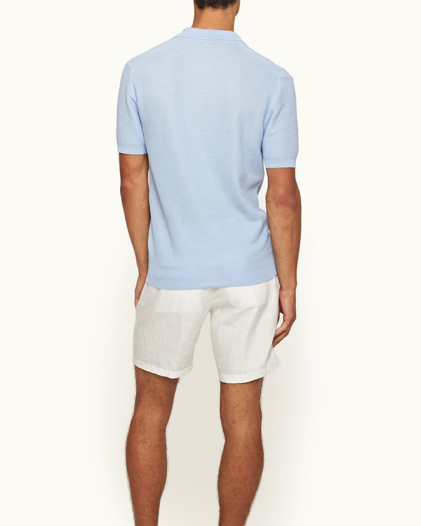 Orlebar Brown Orlebar Brown | Men's Tailored Fit Washed Italian Linen Shorts In White Sand – ORLEBAR BROWN