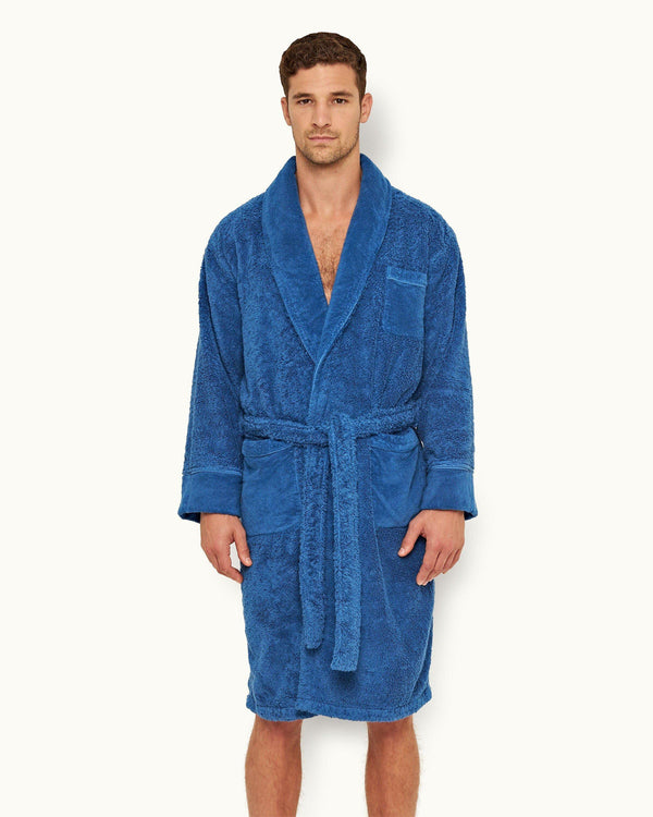 Orlebar Brown Orlebar Brown | Mid Blue 007 Dr. No Towelling Bath Robe – ORLEBAR BROWN