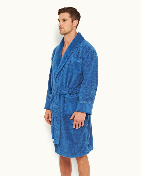 Orlebar Brown Orlebar Brown | Mid Blue 007 Dr. No Towelling Bath Robe – ORLEBAR BROWN
