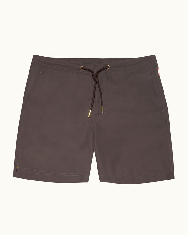 orlebar brown Orlebar Brown | Mid-Length Drawcord Swim Shorts In Morel Brown – ORLEBAR BROWN
