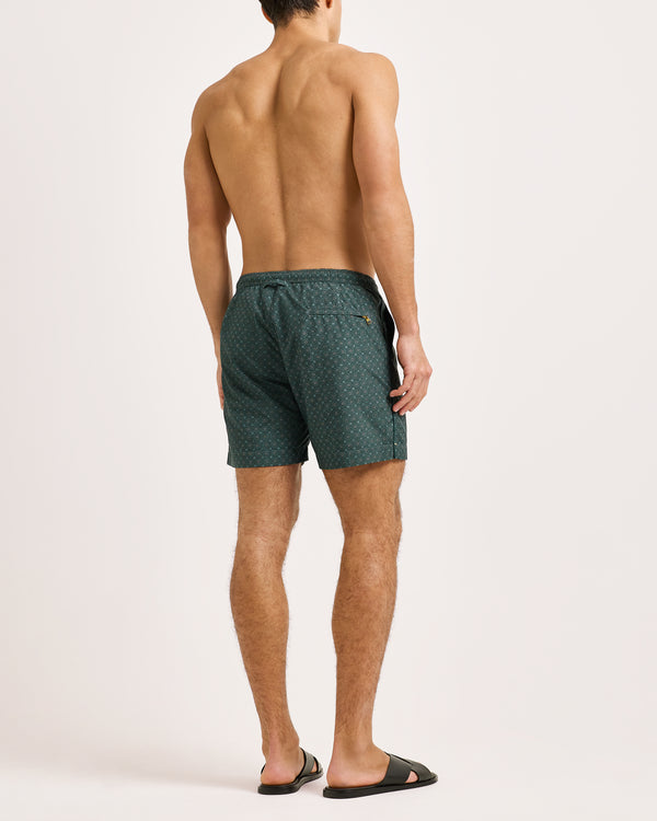 Orlebar Brown Orlebar Brown| Mid-Length Swim Shorts With Contrast Seam Piping In White Sand – ORLEBAR BROWN