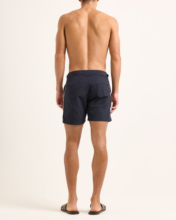 Orlebar Brown Orlebar Brown| Mid-Length Swim Shorts With Contrast Seam Piping In Night Iris – ORLEBAR BROWN