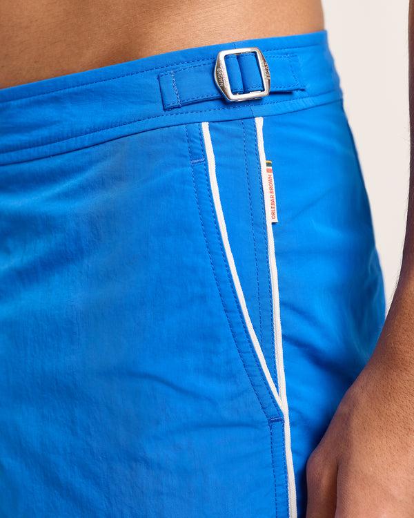 Orlebar Brown Orlebar Brown | Mid-Length Swim Shorts With Contrast Seam Piping In Nova Blue – ORLEBAR BROWN