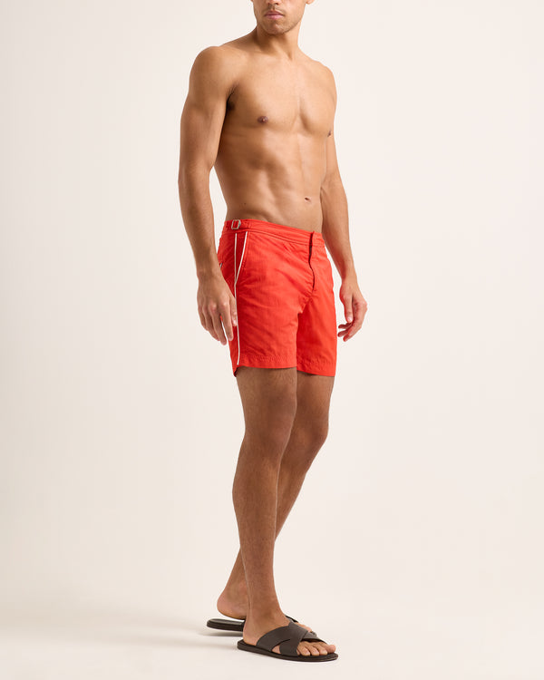 Orlebar Brown Orlebar Brown| Mid-Length Swim Shorts With Contrast Seam Piping In Summer Red – ORLEBAR BROWN