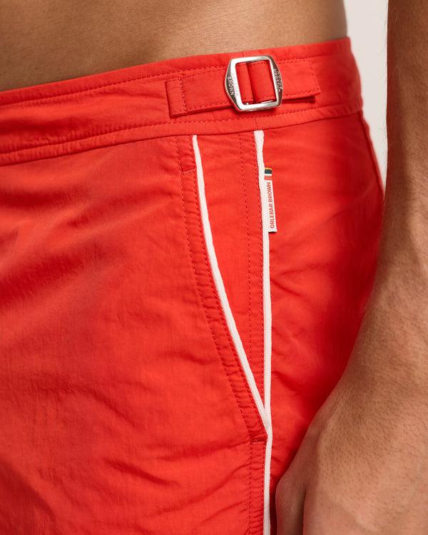 Orlebar Brown Orlebar Brown| Mid-Length Swim Shorts With Contrast Seam Piping In Summer Red – ORLEBAR BROWN