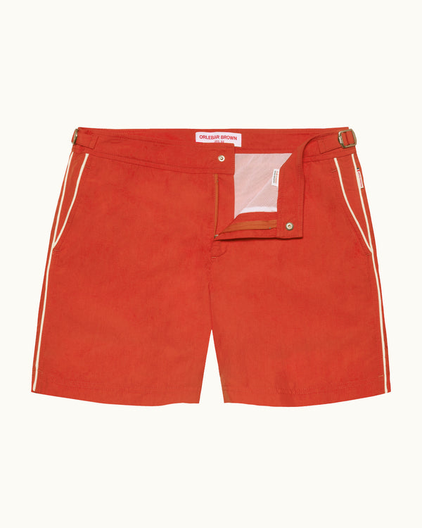 orlebar brown Orlebar Brown| Mid-Length Swim Shorts With Contrast Seam Piping In Summer Red – ORLEBAR BROWN