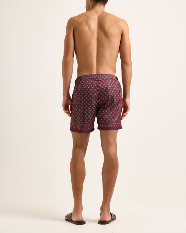 Orlebar Brown Orlebar Brown| Mid-Length Swim Shorts With Exclusive Luminis Print In Damson – ORLEBAR BROWN
