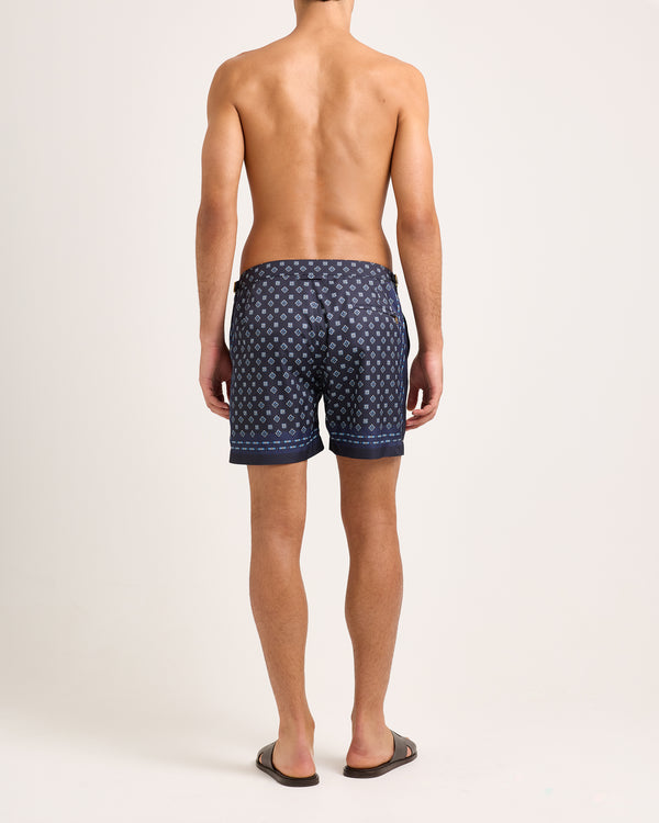 Orlebar Brown Orlebar Brown | Mid-Length Swim Shorts With Exclusive Luminis Print In Night Iris – ORLEBAR BROWN