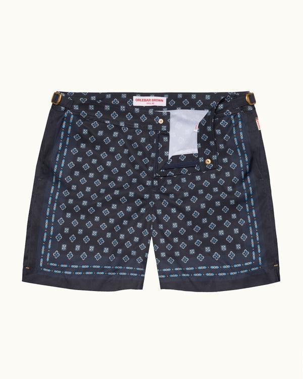 orlebar brown Orlebar Brown | Mid-Length Swim Shorts With Exclusive Luminis Print In Night Iris – ORLEBAR BROWN