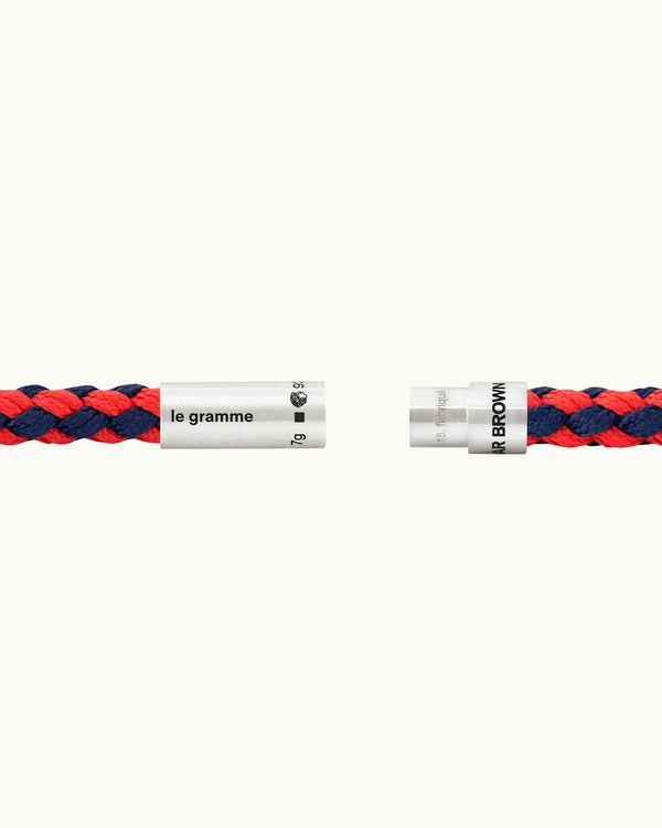 Orlebar Brown Orlebar Brown | Navy And Red NATO Le Gramme Cable Bracelet – ORLEBAR BROWN