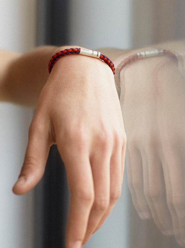 Orlebar Brown Orlebar Brown | Navy And Red NATO Le Gramme Cable Bracelet – ORLEBAR BROWN