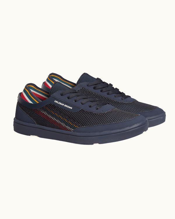 orlebar brown Orlebar Brown | Navy/Orange/Aquamarine O.B Stripe Shoe You Can Swim In – ORLEBAR BROWN