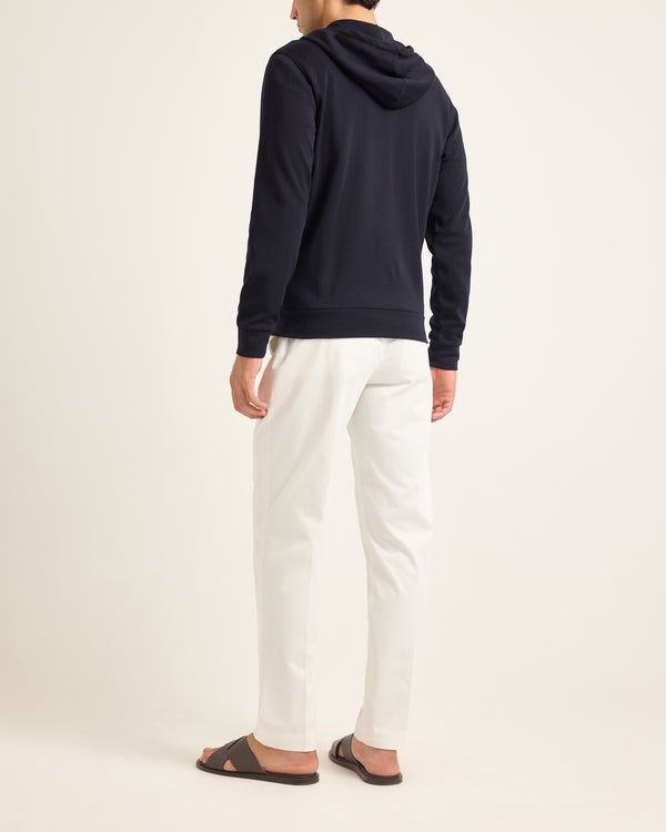 Orlebar Brown Orlebar Brown | Night Iris Classic Fit Zip-Through Hooded Merino Sweatshirt – ORLEBAR BROWN