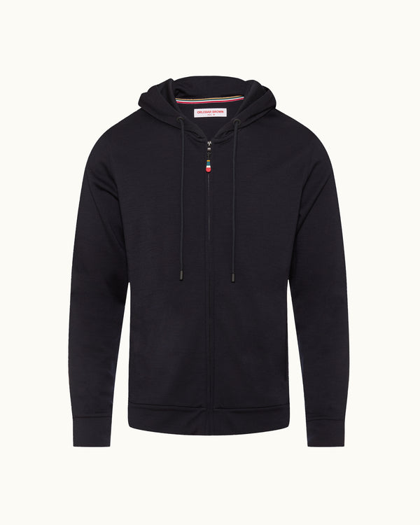 orlebar brown Orlebar Brown | Night Iris Classic Fit Zip-Through Hooded Merino Sweatshirt – ORLEBAR BROWN