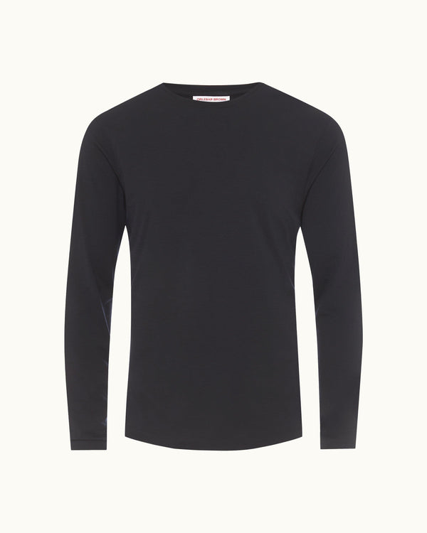 orlebar brown Orlebar Brown | Night Iris Crew Neck Long-Sleeve Merino T-shirt – ORLEBAR BROWN