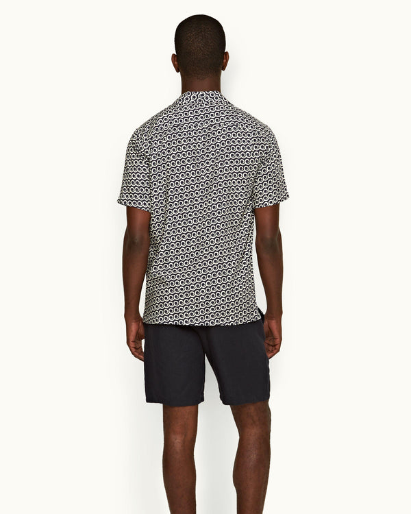 Orlebar Brown Orlebar Brown | Night Iris Easy Tailored Fit Washed Linen Shorts – ORLEBAR BROWN