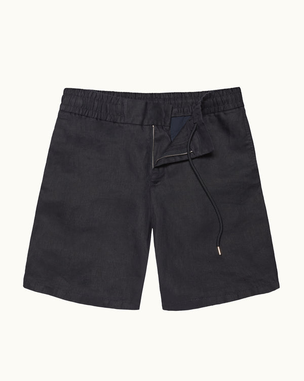 orlebar brown Orlebar Brown | Night Iris Easy Tailored Fit Washed Linen Shorts – ORLEBAR BROWN