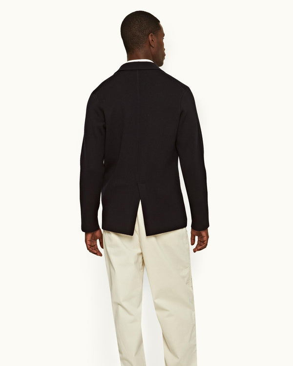 Orlebar Brown Orlebar Brown| Night Iris Tailored Fit Merino Knitted Blazer – ORLEBAR BROWN