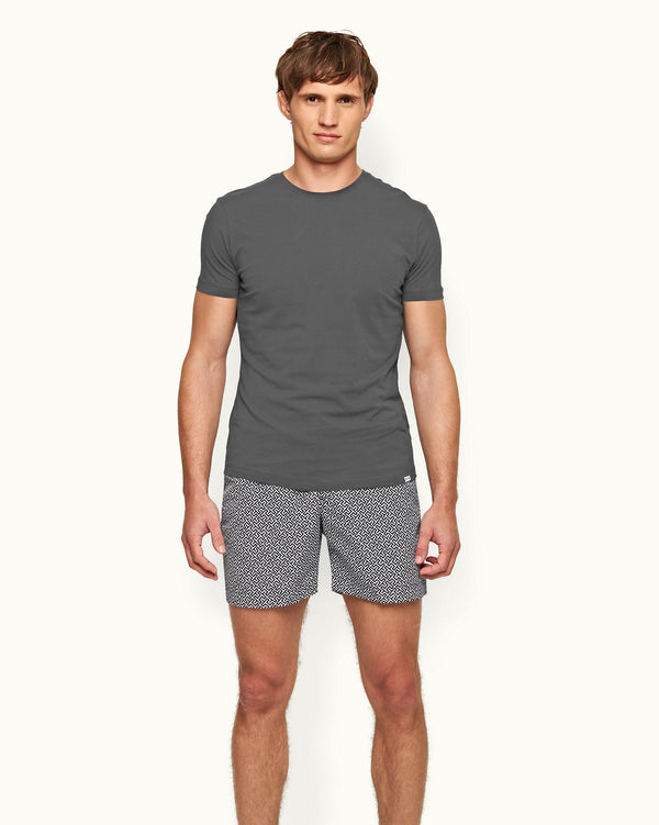 Orlebar Brown Orlebar Brown Ob-T Tailored Fit Crew Neck Cotton T-Shirt In Storm Grey – ORLEBAR BROWN