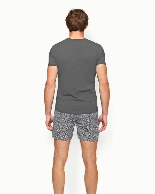 Orlebar Brown Orlebar Brown Ob-T Tailored Fit Crew Neck Cotton T-Shirt In Storm Grey – ORLEBAR BROWN