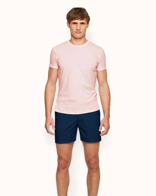 Orlebar Brown Orlebar Brown Ob-T Tailored Fit Crew Neck Cotton T-Shirt In Pink Sand – ORLEBAR BROWN