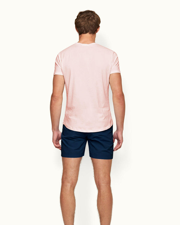 Orlebar Brown Orlebar Brown Ob-T Tailored Fit Crew Neck Cotton T-Shirt In Pink Sand – ORLEBAR BROWN