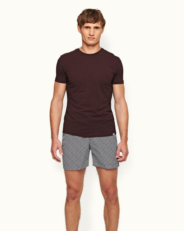 Orlebar Brown Orlebar Brown Ob-T Tailored Fit Crew Neck Cotton T-Shirt In Damson – ORLEBAR BROWN