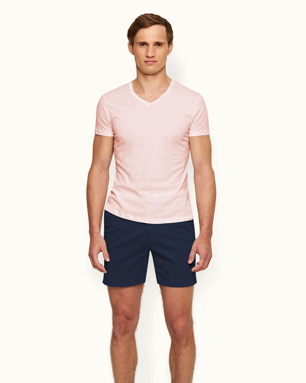 Orlebar Brown Orlebar Brown Ob-V Tailored Fit V-Neck T-Shirt In Pink Sand – ORLEBAR BROWN