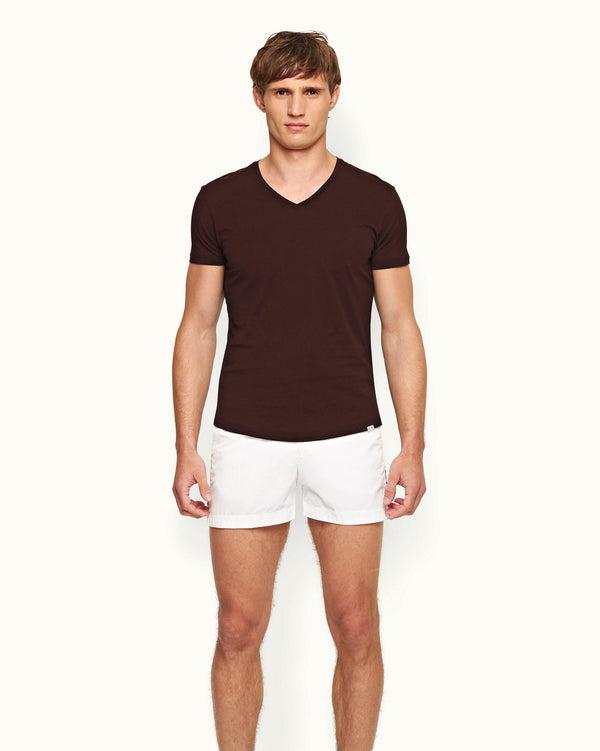 Orlebar Brown Orlebar Brown Ob-V Tailored Fit V-Neck T-Shirt In Damson – ORLEBAR BROWN