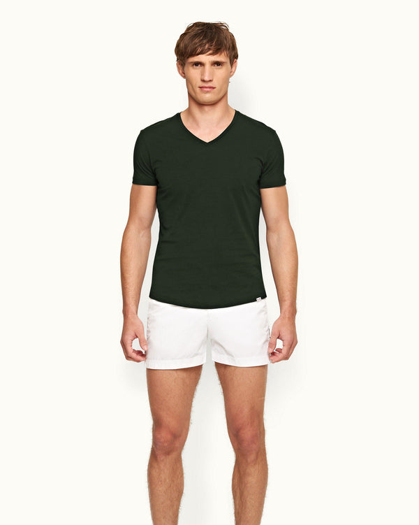 Orlebar Brown Orlebar Brown Ob-V Tailored Fit V-Neck T-Shirt In Amazonian Green – ORLEBAR BROWN