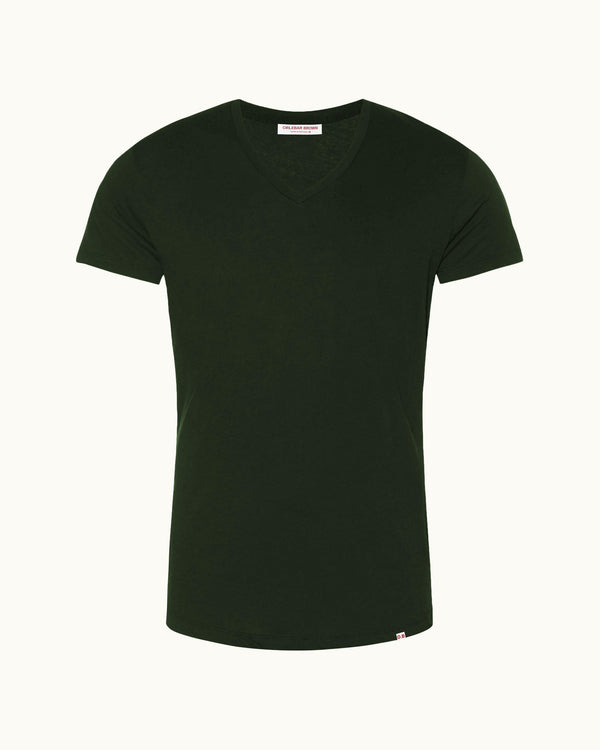 orlebar brown Orlebar Brown Ob-V Tailored Fit V-Neck T-Shirt In Amazonian Green – ORLEBAR BROWN
