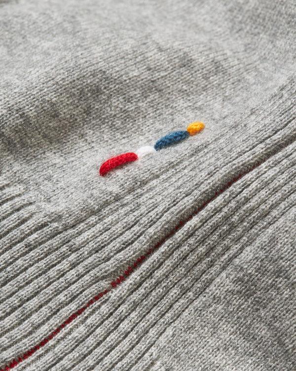 Orlebar Brown Orlebar Brown | Oyster Grey Men's Tailored Fit Crewneck Cashmere Jumper – ORLEBAR BROWN