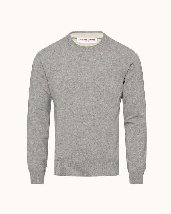 orlebar brown Orlebar Brown | Oyster Grey Men's Tailored Fit Crewneck Cashmere Jumper – ORLEBAR BROWN orlebar brown Orlebar Brown | Oyster Grey Men's Tailored Fit Crewneck Cashmere Jumper – ORLEBAR BROWN
