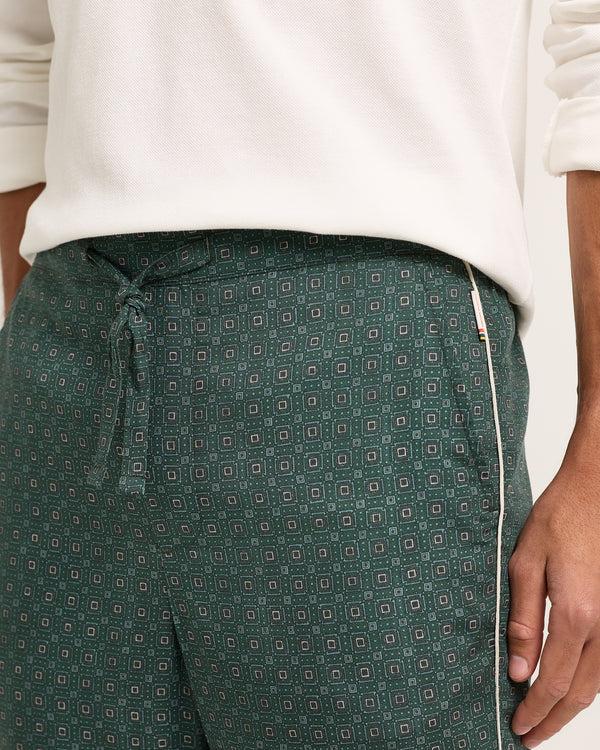 Orlebar Brown Orlebar Brown | Relaxed Fit 100% Lyocell Trouser With Exclusive Solstice Print In Tarragon Green – ORLEBAR BROWN