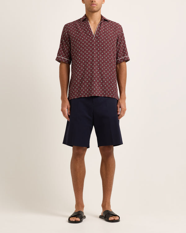 Orlebar Brown Orlebar Brown| Relaxed Fit Bermuda Shorts Woven In Italy In Night Iris – ORLEBAR BROWN