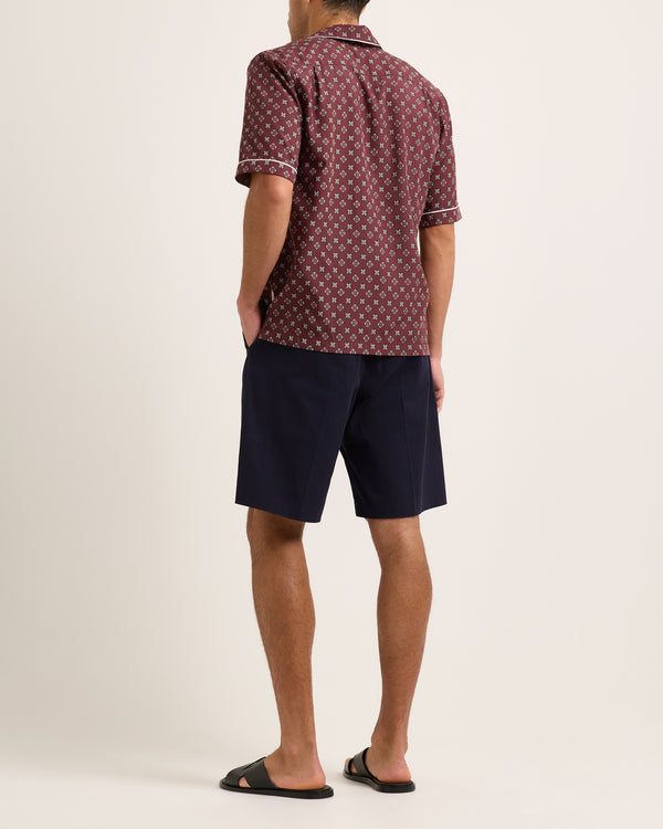 Orlebar Brown Orlebar Brown| Relaxed Fit Bermuda Shorts Woven In Italy In Night Iris – ORLEBAR BROWN