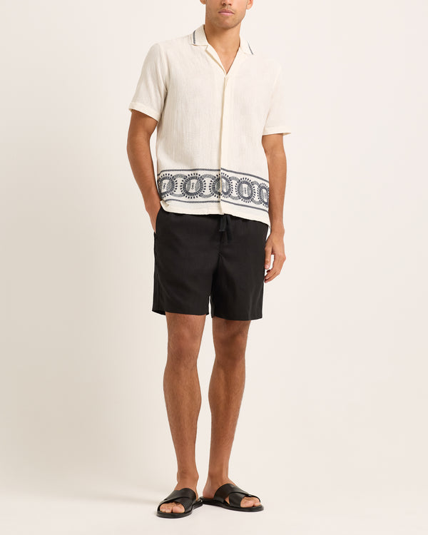 Orlebar Brown Orlebar Brown| Relaxed Fit Linen Shorts In Black – ORLEBAR BROWN