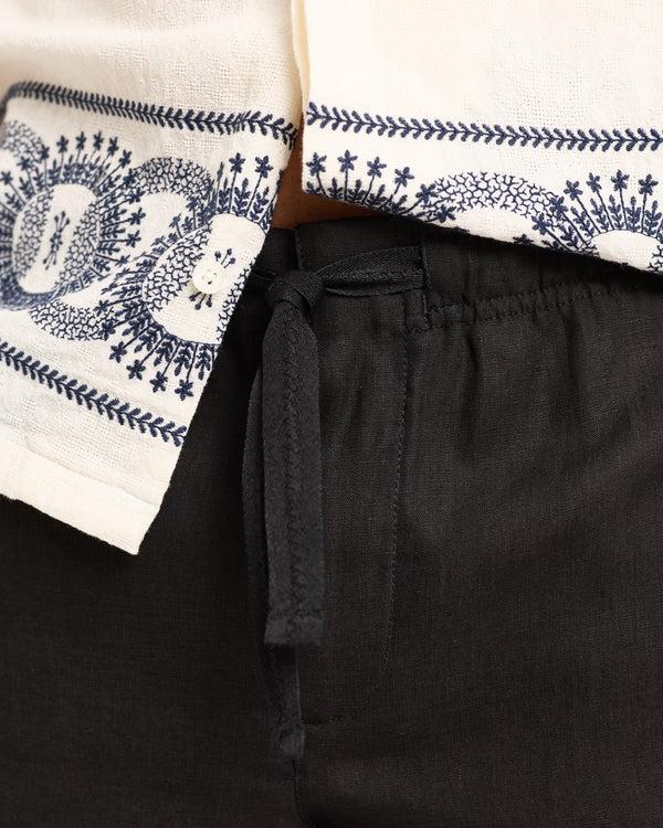 Orlebar Brown Orlebar Brown| Relaxed Fit Linen Shorts In Black – ORLEBAR BROWN