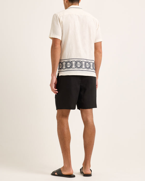 Orlebar Brown Orlebar Brown| Relaxed Fit Linen Shorts In Black – ORLEBAR BROWN